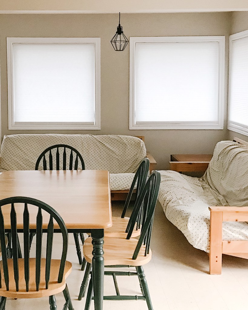 old drab dining area