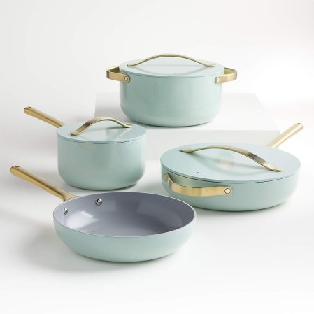  green pots and pans set