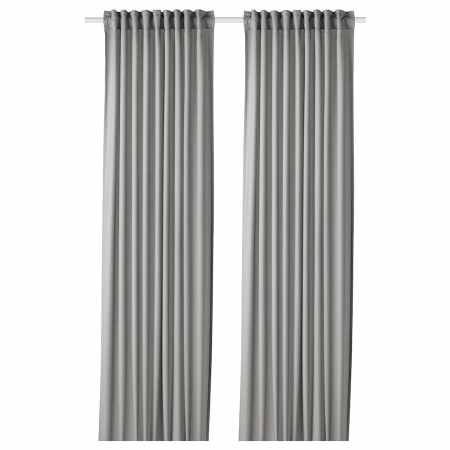  IKEA grey sound absorbing curtains