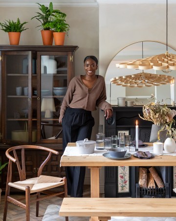 woman in dining room