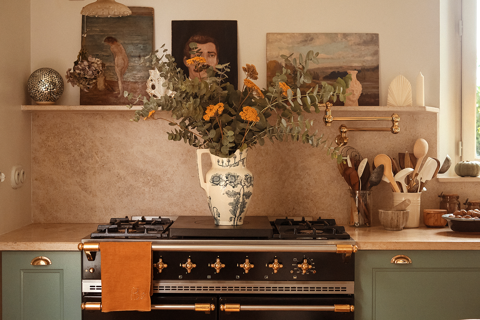 Heloise brion's sage kitchen in Normandy