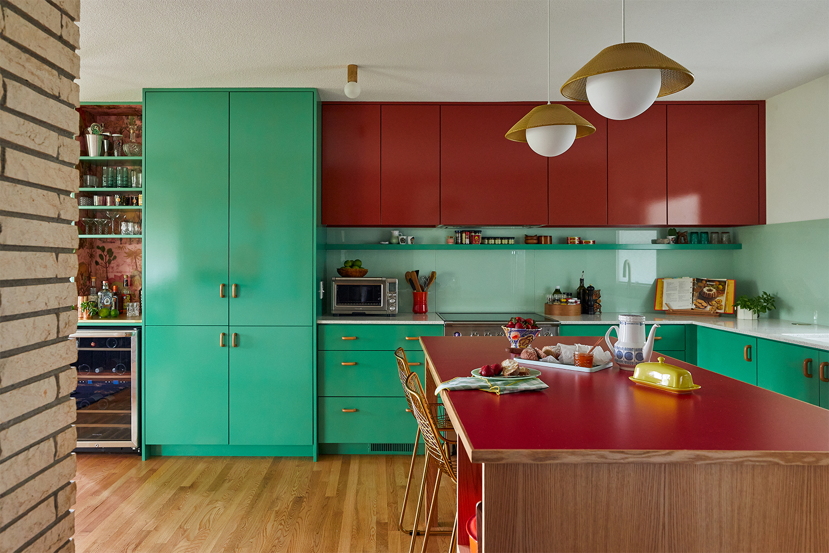 shiny green fridge