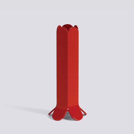  red candleholder hay design