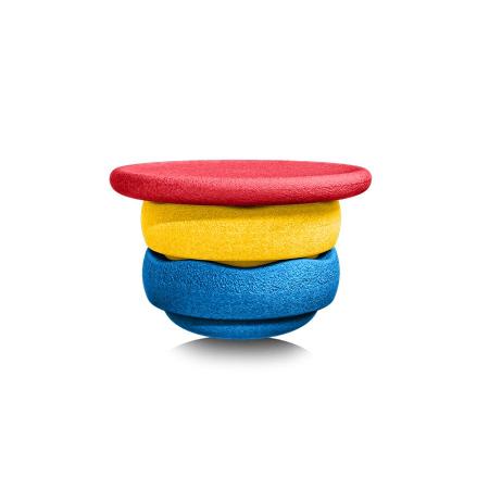  balance board for kids in red, yellow and blue