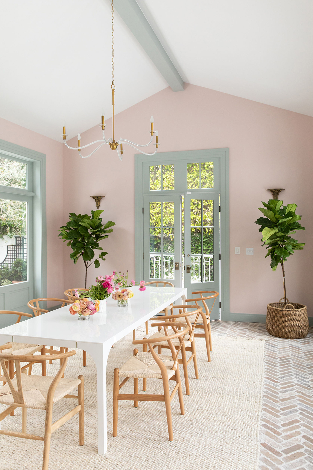 pink dining room