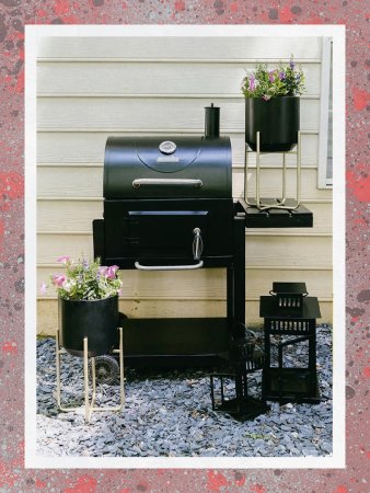 BBQ Grill Spray Painted Black