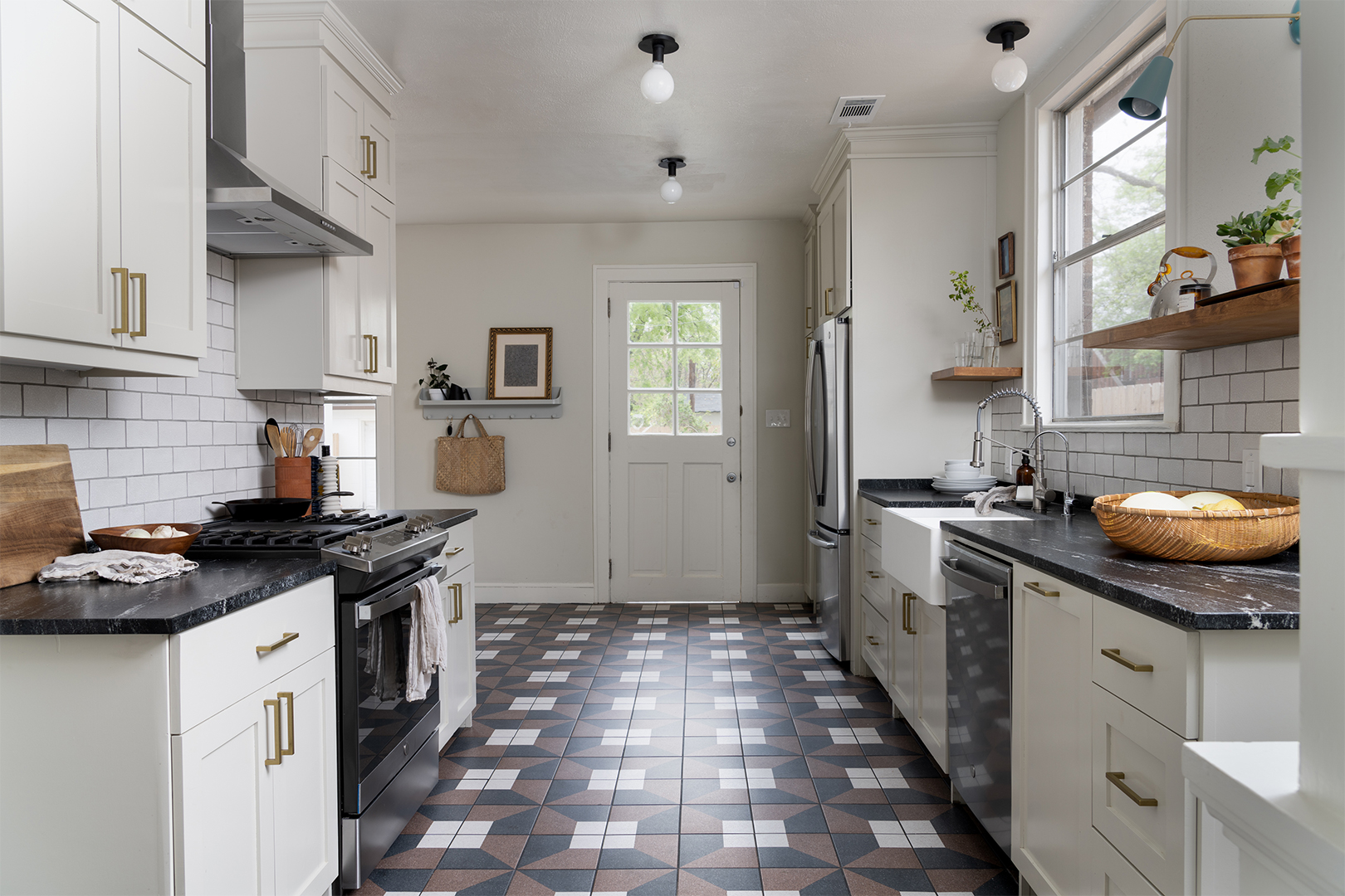 patterned kitchen floor