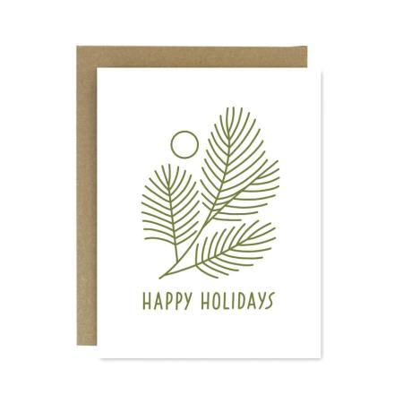  worthwhile paper holiday card with a leaf on the cover