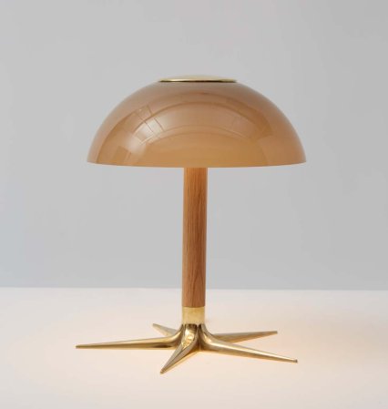  brass domed table lamp