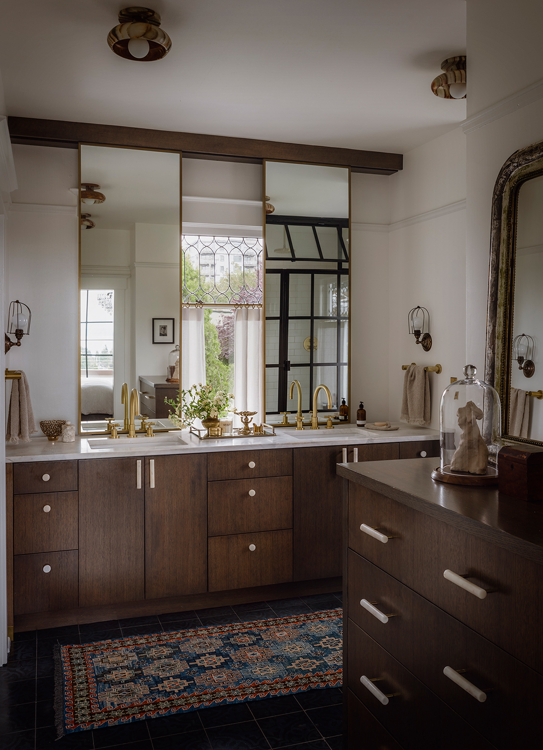 dark brown bathroom vanity