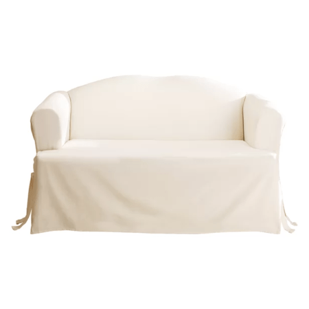  Cotton Duck 100% Cotton T-Cushion Sofa Slipcover