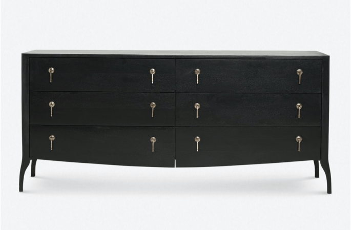  black dresser with 6 drawers