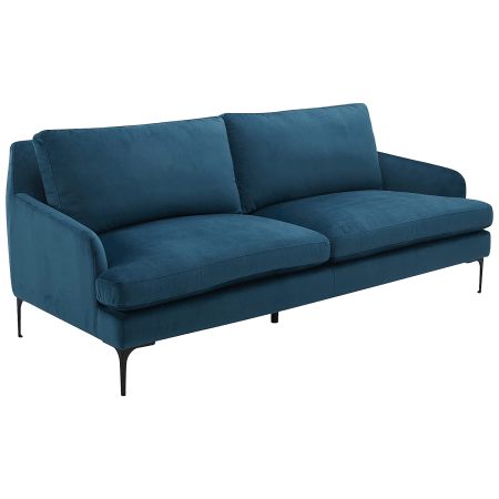  Blue Velvet Rivet Sofa.