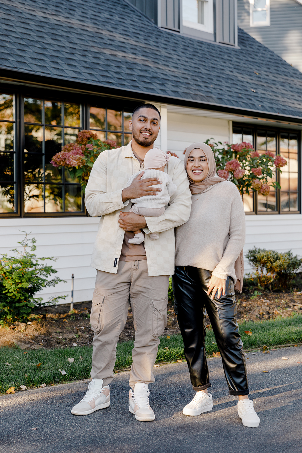 portrait of a couple with a baby