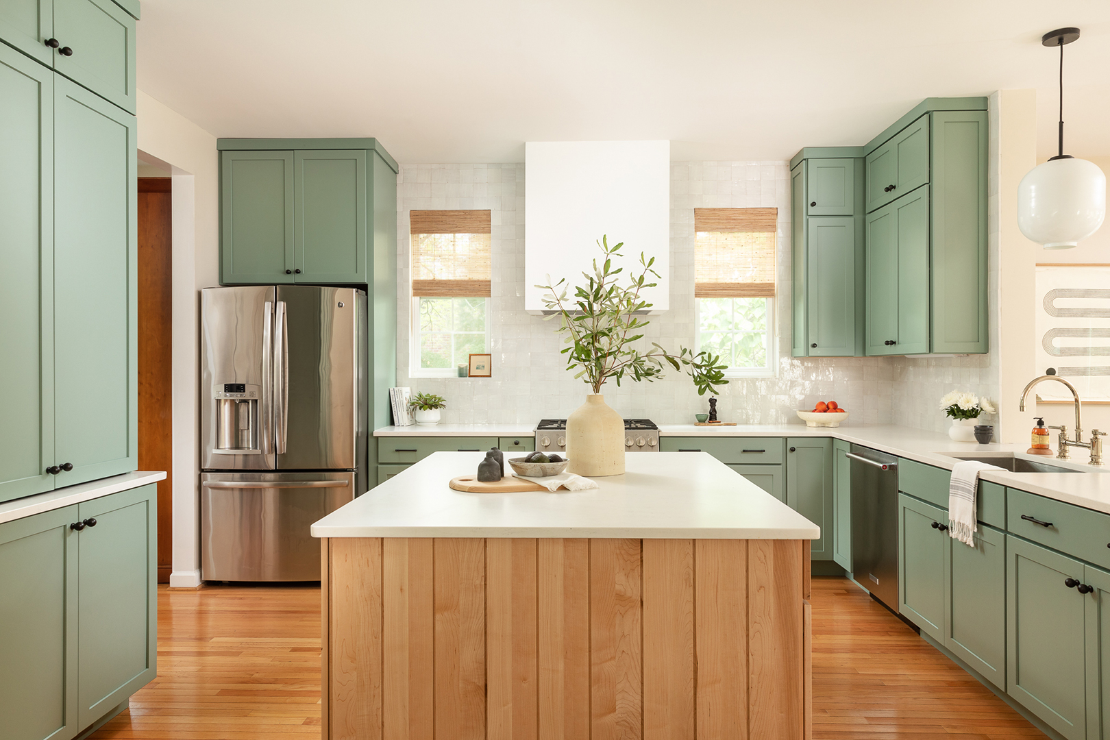 big wood kitchen island