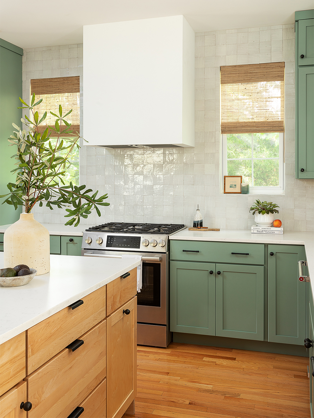 big wood kitchen island