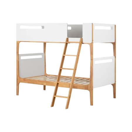  White and Wood Amazon Bunk Bed.