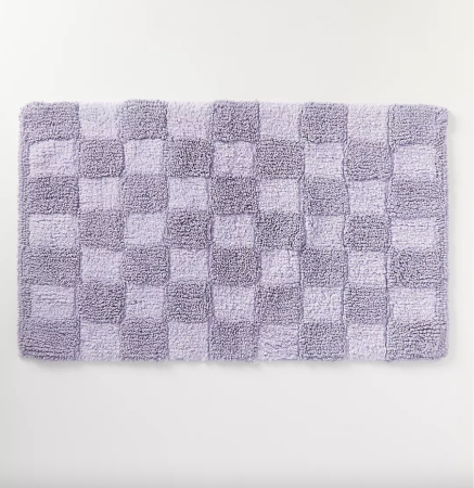  Anthropologie Tufted Checkerboard Bath Mat