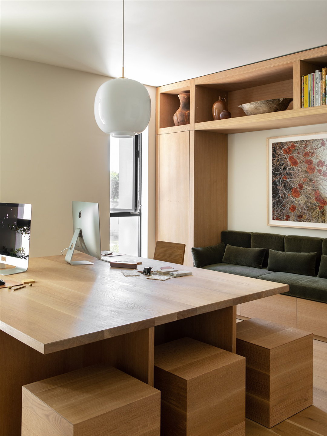 large wood meeting table