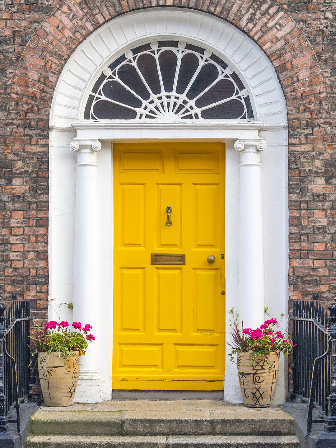 Yellow Door in Dublin Ireland