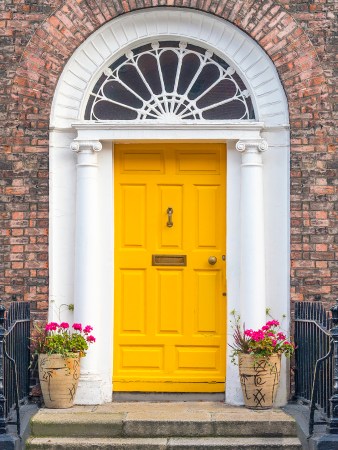 Yellow Door in Dublin Ireland