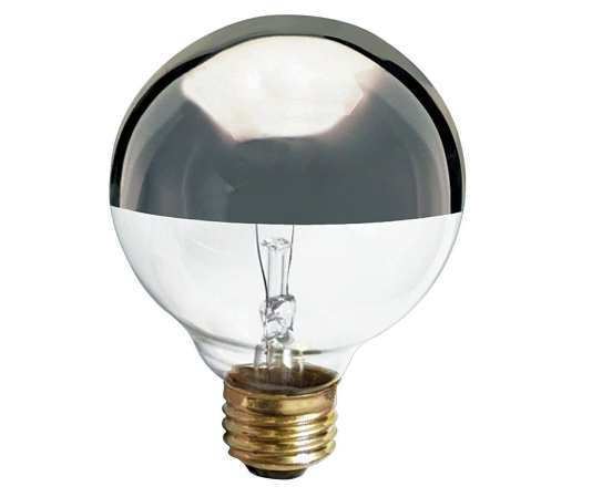  silver dipped light bulb