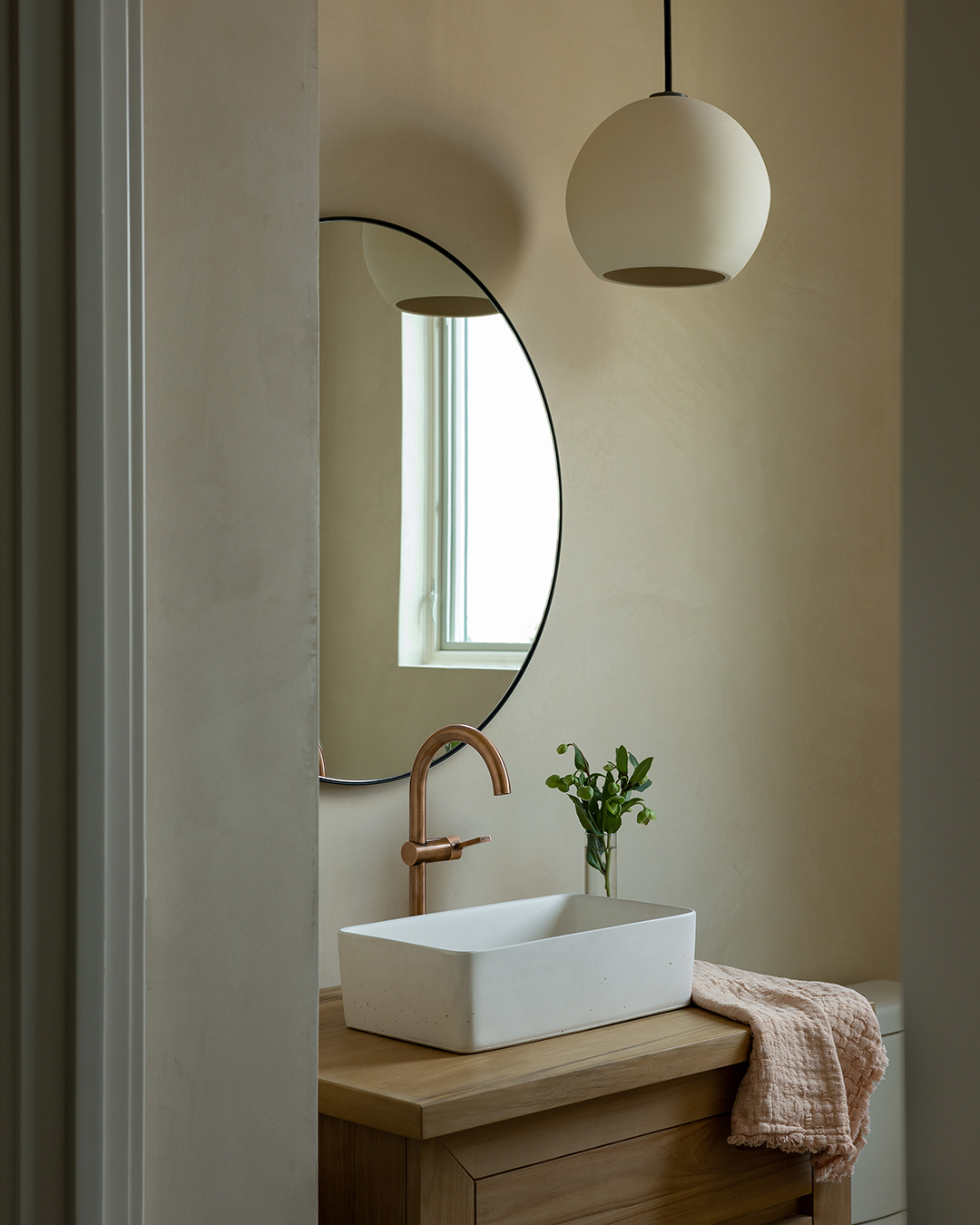 pendant over bathroom sink