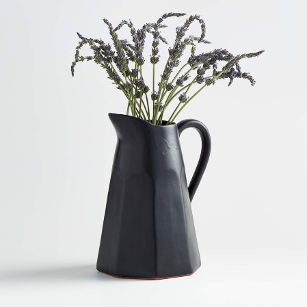  black ceramic pitcher