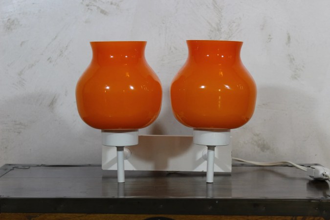  orange retro sconces