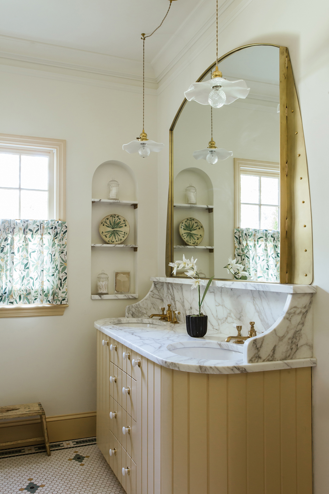 tan bathroom vanity