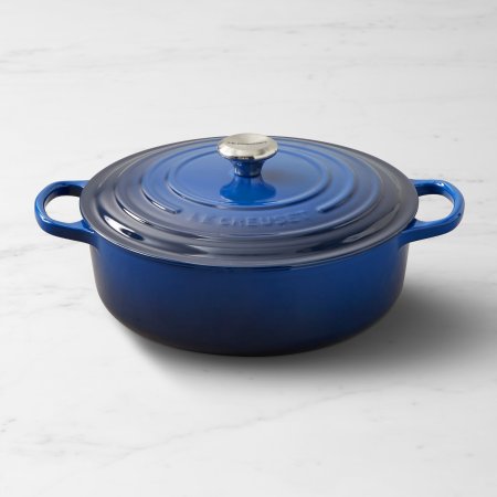  blue Le Creuset dutch oven