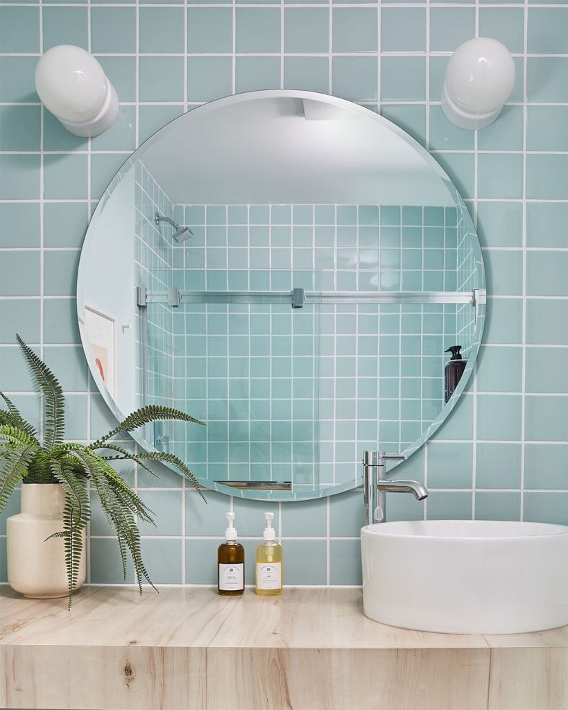 blue tile bathroom