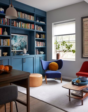 blue living room