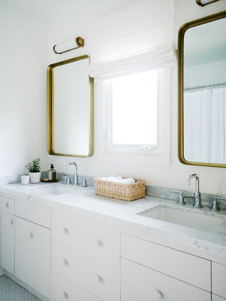 chic dual vanity bathroom