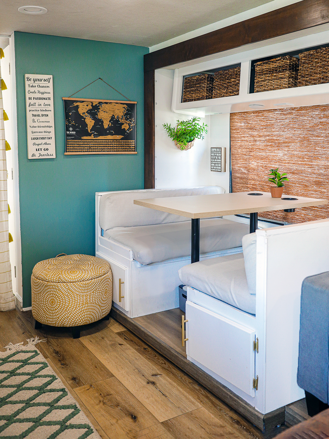 dining nook in RV