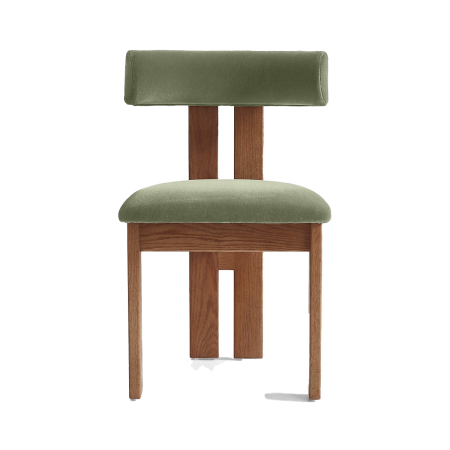  Ceremonie Green Mohair Dining Chair by Athena Calderone