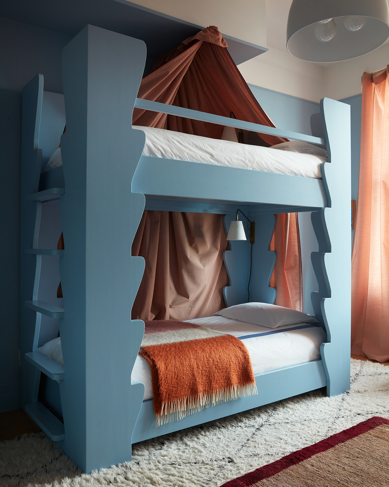 blue kids bunkbed