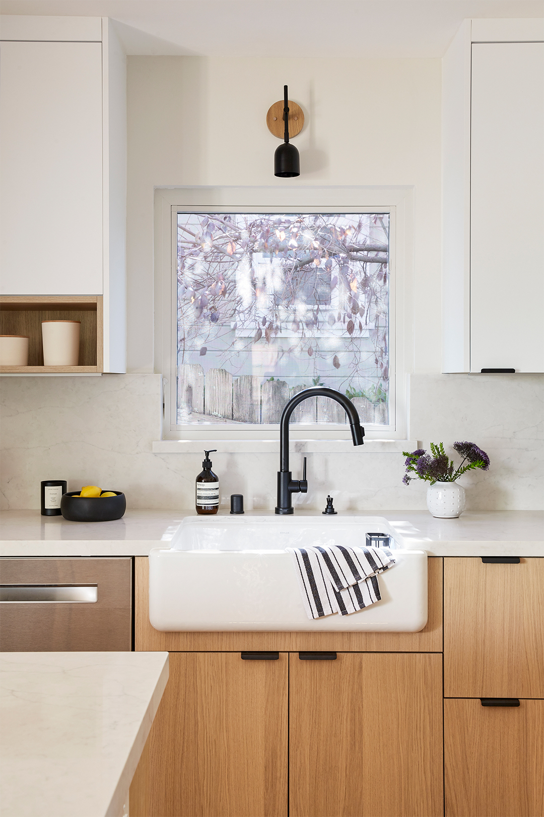 white upper cabinets