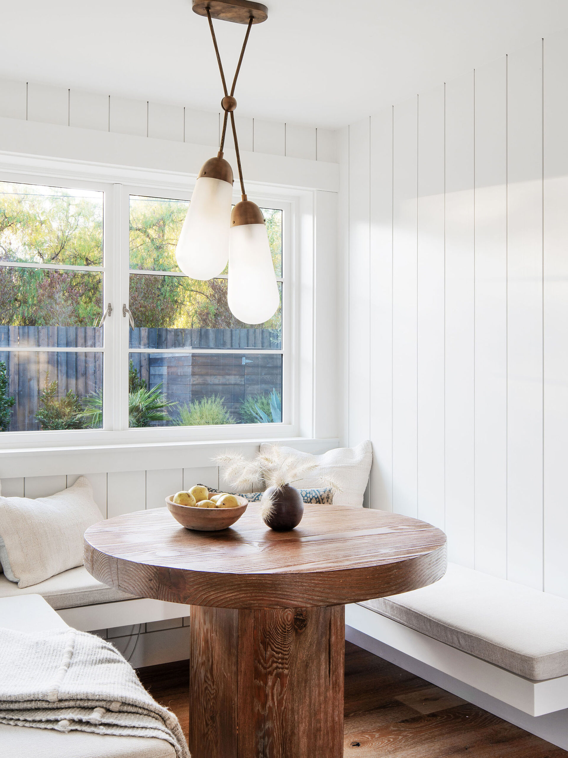 round table in breakfast nook