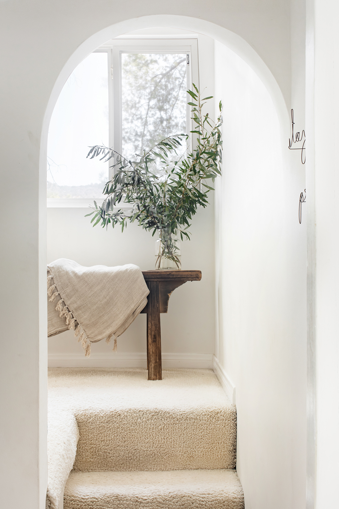 archway leading to upstairs