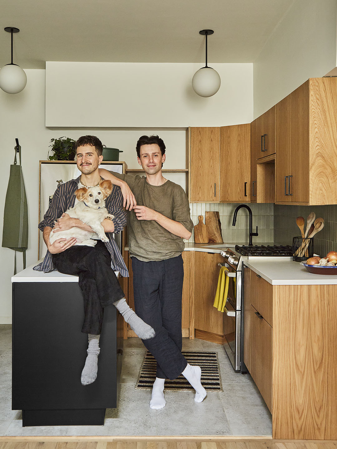 couple standing in kitchen