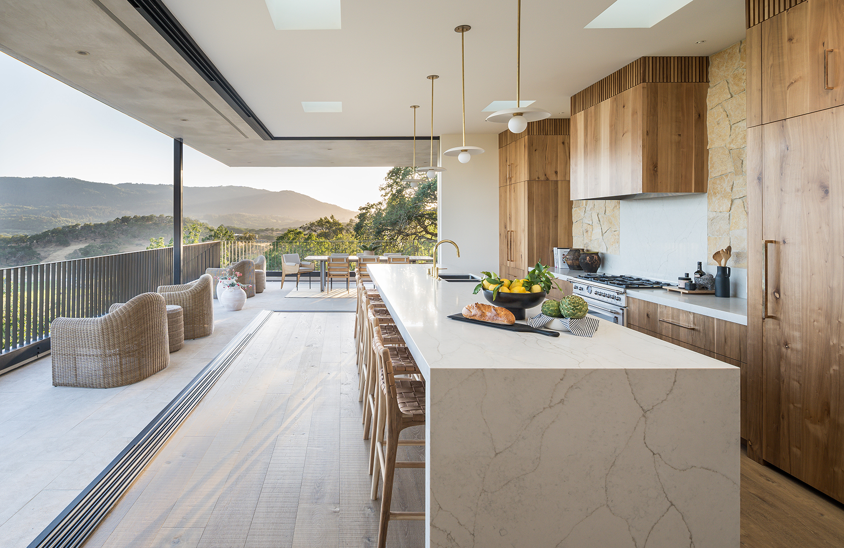 open outdoor indoor kitchen