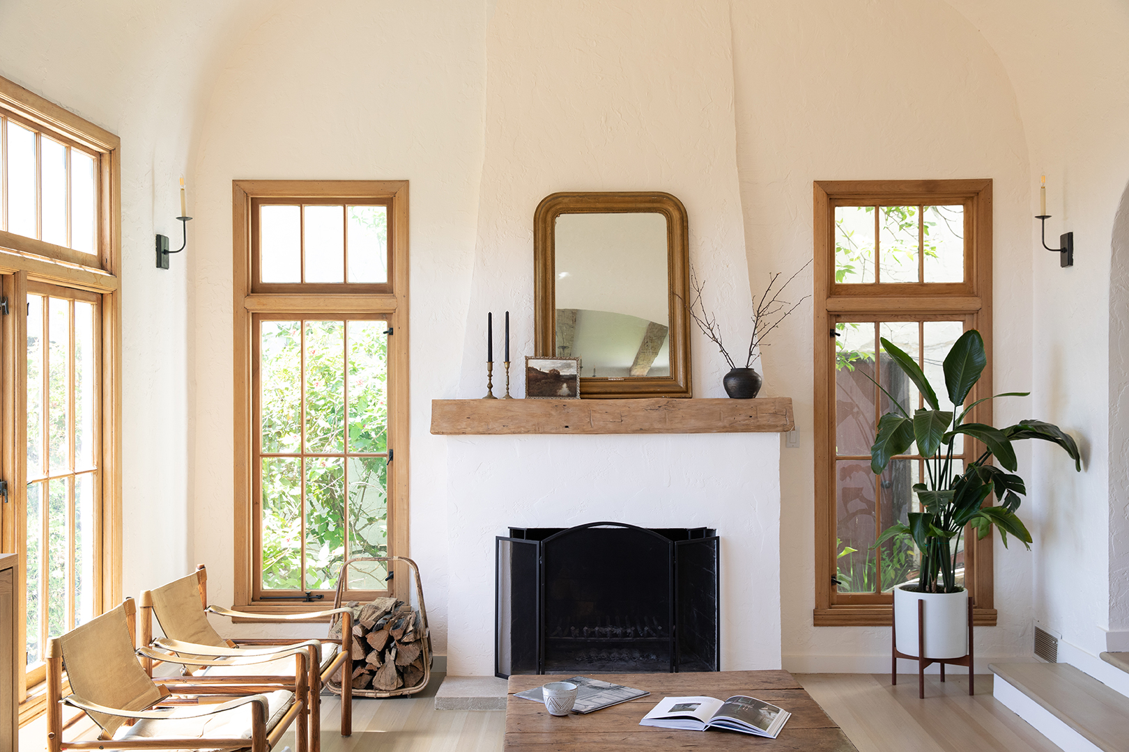 rustic modern living room