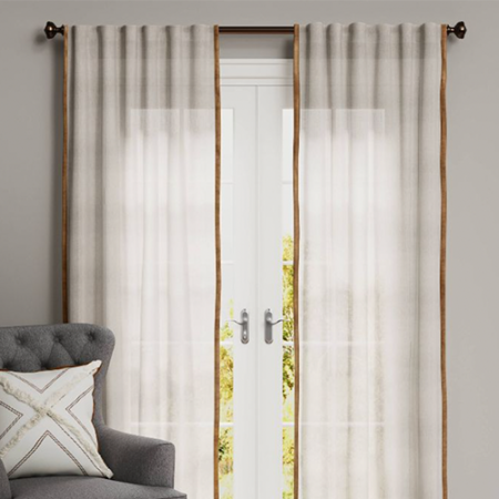  Caramel Velvet Trim Curtains From Target