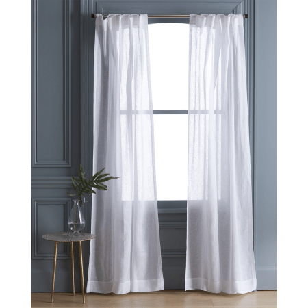  quince european linen sheer curtain set white