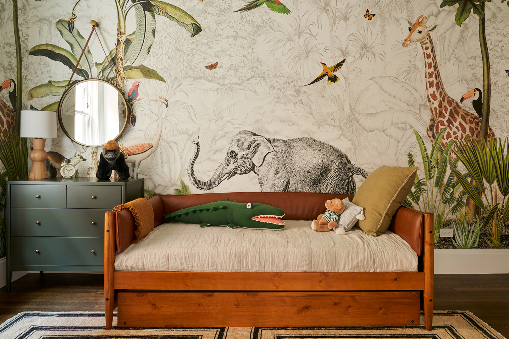 kids jungle wallpaper room