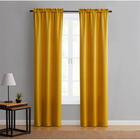  walmart mainstays room darkening curtains in golden sunshine