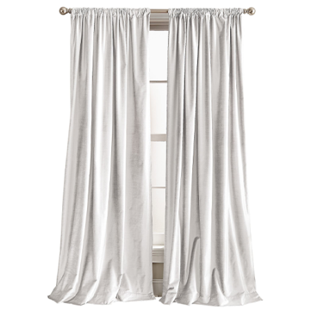  DKNY Velvet White Curtains