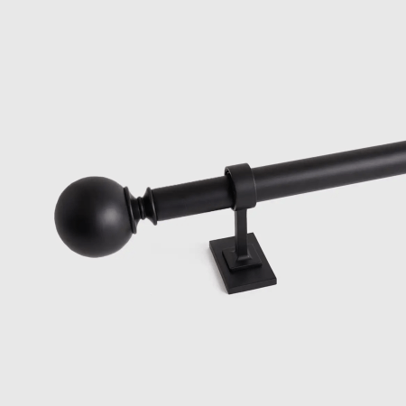  quince metal curtain rod with ball finial