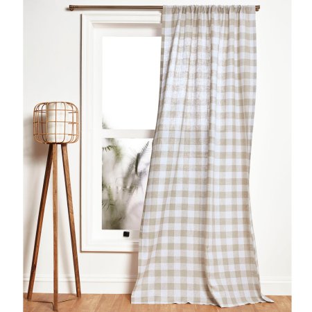  Solino Home 100 Percent PureLinen Curtain Domino